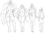  abs alternate_species athletic breasts cutie_mark featureless_breasts featureless_crotch female friendship_is_magic group horn humanoid humanoidized looking_at_viewer my_little_pony not_furry nude orangekissess princess_cadance_(mlp) princess_celestia_(mlp) princess_luna_(mlp) slightly_chubby smile standing thick_thighs twilight_sparkle_(mlp) wide_hips 