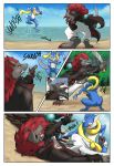  alternate_color ambiguous_gender clothing comic greninja gun nintendo pok&eacute;mon pok&eacute;mon_(species) ranged_weapon trickster.puppy video_games weapon zoroark 