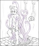  &lt;3 :d animal_genitalia anthro blush canine clothing cobaltsynapse cub dungeon male mammal navel penis sheath sketch solo tentacles underwear undressing young 