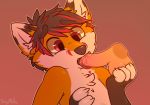  &lt;3 2018 anthro ball_fondling balls canine digital_media_(artwork) disembodied_penis erection faxy fellatio fondling fox fur girly hair highlights humanoid_penis male male/male mammal multicolored_hair nude open_mouth oral penis pink_highlights sex simple_background skymafia tongue tongue_out 