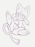  2018 anus female kekitopu litten monochrome nintendo pok&eacute;mon pok&eacute;mon_(species) presenting presenting_pussy pussy spread_legs spreading video_games 