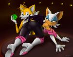  animated antira bat blue_eyes canine clothing emerald_(disambiguation) female fox male mammal miles_prower rouge_the_bat sonic_(series) 