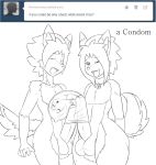  animate_inanimate anthro balls canine condom desi dog duke_(thecon) ejaculation erection filled_condom frottage girly incest male male/male mammal sex sibling thecon thick_thighs 