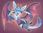  bat_wings clothing eeveelution fake_horns female flurry_(character) frostynoten glaceon halloween holidays horn legwear membranous_wings nintendo pok&eacute;mon pok&eacute;mon_(species) semi-anthro stockings succubus thigh_highs video_games wings 