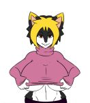  anthro big_breasts breasts canine clothing desi dog female mammal sweater thecon under_boob 