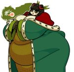  animal_humanoid anthro bear belly big_breasts breasts clothed clothing dofus female grim-kun huge_breasts humanoid lips lipstick looking_at_viewer makeup mammal obese overweight overweight_female panda pandawa pandawa_queen simple_background solo video_games voluptuous wakfu wide_hips 