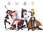  absurdres alternate_costume alternate_hairstyle alternate_universe artist_request black_hair blake_belladonna blonde_hair blue_eyes cape copyright_name crescent_rose ember_celica_(rwby) full_body gambol_shroud gardavwar highres long_hair multicolored_hair multiple_girls myrtenaster older purple_eyes red_cape red_hair roosterteeth ruby_rose rwby scar scythe shadow short_hair silver_eyes simple_background tabi_boots weapon weiss_schnee white_background white_hair yang_xiao_long yellow_eyes 