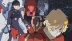  2girls 3boys a-1_pictures all_fours ass bangs black_bodysuit black_hair blonde_hair blue_eyes bodysuit brown_hair couple crying crying_with_eyes_open darling_in_the_franxx doggystyle gloves green_eyes hair_ornament hair_over_one_eye hairband hairclip hand_on_own_face hands_on_own_head hiro_(darling_in_the_franxx) holding horns ichigo_(darling_in_the_franxx) long_hair looking_back mitsuru_(darling_in_the_franxx) multiple_boys multiple_girls netorare nine_alpha_(darling_in_the_franxx) oni_horns pilot_suit pink_hair red_bodysuit red_horns short_hair tears white_bodysuit white_gloves white_hairband white_hairclip zero_two_(darling_in_the_franxx) 