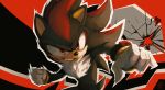  2018 absurd_res anthro clothing gloves hedgehog hi_res iku-t0 male mammal motion_lines red_eyes shadow_the_hedgehog smile solo sonic_(series) video_games 