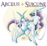  2016 alternate_species ambiguous_gender arceus black_body blue_body crest english_text fak&eacute;mon feral fusion hair hi_res hybrid legendary_pok&eacute;mon long_hair looking_at_viewer nintendo pok&eacute;mon pok&eacute;mon_(species) pok&eacute;mon_fusion purple_hair red_eyes seoxys6 simple_background solo suicune text url video_games watermark white_background white_body 