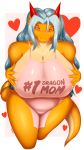  2018 aisyah_zaskia_harnny anthro apron big_breasts breasts clothing dragon female hair harnny horn huge_breasts long_hair looking_at_viewer slightly_chubby solo thick_thighs voluptuous 