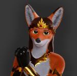  3d_(artwork) anthro canine cute digital_media_(artwork) female fox fur happy mammal setup1337 solo 