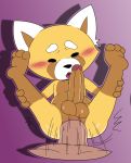  aggressive_retsuko anal anal_penetration balls butt jerseydevil male male/male mammal penetration penis red_panda resasuke 