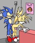  anal anal_penetration anthro bdsm bondage bound canine duo fox from_behind gay hedgehog interspecies male mammal miles_prower penetration penis sega sonic_(series) sonic_team sonic_the_hedgehog tails unknown_artist 