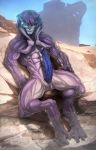  2017 abs alien angara animal_genitalia big_penis canyon circumcised desert double_chin dripping erection exhibitionism eyewear genital_slit humanoid inviting jaal_ama_darav long_penis male mass_effect mass_effect_andromeda monocle muscular muscular_male not_furry oasis penis pool_(disambiguation) precum public ruins seductive sky slit smile smirk solo thick_thighs todex vein veiny_penis video_games 