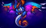  2018 amber_eyes claws digital_media_(artwork) dragon female feral horn oksara smile solo wings 