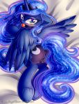  2018 anus ball_gag butt chaosangeldesu cutie_mark digital_media_(artwork) equine feathered_wings feathers female feral friendship_is_magic gag gagged hair hi_res hooves horn long_hair mammal my_little_pony princess_luna_(mlp) pussy pussy_juice solo underhoof winged_unicorn wings 