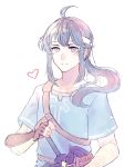  blue_eyes blue_hair celice_(fire_emblem) cosplay fire_emblem fire_emblem:_seisen_no_keifu headband highres kowarisan link link_(cosplay) long_hair looking_at_viewer male_focus smile solo the_legend_of_zelda the_legend_of_zelda:_breath_of_the_wild 