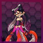  2018 black_hair blush bound breasts callie_(splatoon) cephalopod cephalopod_humanoid clitoris clothing digital_media_(artwork) exposed_breasts fangs female forced gloves hair inkling long_hair lv1shadowpuppet marine nintendo nipples penetration pussy splatoon squid tentacle_hair tentacle_sex tentacles vaginal video_games yellow_eyes 