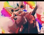  2018 absurd_res animatronic canine danchundemei digital_media_(artwork) eye_patch eyewear five_nights_at_freddy&#039;s fox foxy_(fnaf) hi_res machine male mammal robot simple_background video_games 