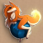  5_fingers anthro black_nose blue_eyes canine digitigrade female firefox fox fur infinitedge2u mammal nude orange_fur smile solo 