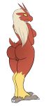  2018 3_toes alpha_channel alternate_version_at_source angry anthro avian beak big_butt black_pussy blaziken boob_freckles breasts butt butt_freckles claws digital_media_(artwork) feathers female firebadger freckles frown hair hi_res looking_back nintendo nude pok&eacute;mon pok&eacute;mon_(species) pussy rear_view red_feathers shoulder_freckles signature simple_background solo standing sweat talons thick_thighs toe_claws toes transparent_background video_games white_feathers yellow_feathers yellow_sclera 