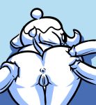 2014 animal_crossing animate_inanimate anthro anus bent_over big_thighs biped blue_and_white blue_background butt butt_focus cooltime-fooltime digital_drawing_(artwork) digital_media_(artwork) disembodied_penis elephant erection eyelashes female female_focus glans group humanoid_penis imminent_sex looking_back male male/female mammal monochrome nintendo nude penis penis_on_butt presenting presenting_hindquarters presenting_pussy proboscidean pussy rear_view shadow simple_background solo_focus tail_tuft teapot tia_(animal_crossing) trunk tuft video_games 