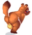  animal_crossing anthro backsack balls bent_over big_balls blue_eyes blush butt canine looking_back male mammal nintendo nude raised_tail simple_background solo tanuki tom_nook_(animal_crossing) video_games white_background zackary911 