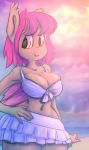 anthro big_breasts bikini breasts cleavage clothed clothing equine fan_character female hi_res horse mammal my_little_pony pony smile solo swimsuit woofmaple 