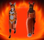  2018 3d_(artwork) animated anthro canine digital_media_(artwork) female fire fox fur mammal neutral plantigrade setup1337 solo walk_cycle 
