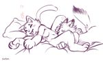  &lt;3 animated anthro breasts canine cat cunnilingus eyes_closed feline female kneading looking_pleasured male male/female mammal oral panken pillow sex spread_legs spreading tongue tongue_out vaginal wolf 