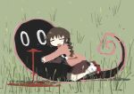  braid brown_hair closed_eyes ghost highres hug long_hair madotsuki open_mouth skirt sweater tsukumizu_yuu twin_braids yume_nikki 