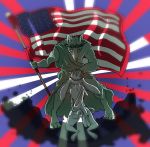  2018 abstract_background animate_inanimate arctic_hare balls canine crown digitigrade europe female flag forced furrymoan hand_on_balls hand_on_head lana_(furrymoan) larger_male male male/female mammal oral patriotism paws politics predator/prey sculpture size_difference statue united_states_of_america wiley_(unfoundedanxiety) wolf 