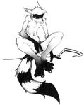  ayato male mammal masturbation nude penis raccoon sitting sly_cooper sly_cooper_(series) solo 