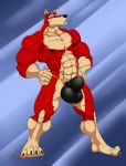  2018 4_toes 5_fingers abs animal_genitalia animal_penis anthro balls biceps bicpes black_nose blue_background blue_eyes bulge canine canine_penis clothing digitigrade doberman dog eyebrows fully_sheathed gloves_(marking) hand_on_hip hungothenomster male mammal markings multicolored_skin muscular muscular_male nipples penis pose red_skin sheath simple_background skrap snout socks_(marking) solo standing tan_skin tight_underwear toes two_tone_skin underwear 
