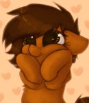  &lt;3 &lt;3_eyes brown_hair cute equine fan_character female hair horse mammal marsminer my_little_pony pony simple_background smile solo venus_spring 