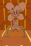  2018 anthro bell blush bottomless breasts caprine clothed clothing collar cute female fluffy fur horn lanolin legwear looking_at_viewer mammal mobian_(species) nude sheep smile solo sonic_(series) soulcentinel white_fur 