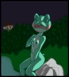  2017 amphibian animal_crossing anthro anthrofied being_watched biped black_border black_eyes border breasts countershade_face countershade_torso countershading digital_drawing_(artwork) digital_media_(artwork) duo eyelashes eyes_closed female female_focus frog grass green_nipples green_skin green_tail holding_breast human lighting lily_(animal_crossing) looking_pleasured male mammal masturbation moan multicolored_skin navel night nintendo nipples non-mammal_breasts nude open_mouth outside pink_tongue plant ravencomb21 red_nose river rock shadow short_tail shrub sitting sky small_breasts solo_focus tan_skin tongue two_tone_skin vaginal vaginal_masturbation video_games villager_(animal_crossing) white_countershading white_skin 