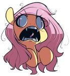  2018 equine fangs female feral fluttershy_(mlp) friendship_is_magic hair horse mammal my_little_pony open_mouth pony solo sourspot 