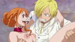  breasts large_breasts nami_(one_piece) nude_filter one_piece r34son sanji third-party_edit 