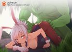  animal_ears animated animated_gif ass_grab bestiality breasts bunny_ears bunnysuit grabbing_another's_ass groping hetero league_of_legends muscle nipples pantyhose pink_eyes riven_(league_of_legends) torn_clothes torn_legwear waero wrist_cuffs yellow_eyes zac 