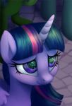  2018 divlight equine feathered_wings feathers female feral friendship_is_magic hair horn mammal my_little_pony outside reflection solo twilight_sparkle_(mlp) unicorn_horn winged_unicorn wings 
