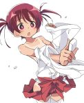  :o blush ixy japanese_clothes mahjong open_mouth red_eyes red_hair saki short_hair short_twintails simple_background solo tan tanline thighhighs twintails usuzumi_hatsumi white_background white_legwear 