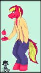  2016 apple blush equine food fruit jordanwolfie looking_at_viewer male mammal solo 