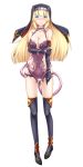  1girl anal anal_object_insertion blonde_hair blue_eyes blush bondage elbow_gloves full_body living_clothes long_hair nun pussy rape restrained simple_background tentacle tentacle_clothes thighhighs windwave 