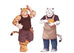  anthro apron clothing feline gloves lowergold male mammal simple_background tiger tools white_background white_tiger 