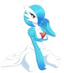  2018 3_fingers absurd_res breasts digital_media_(artwork) eyelashes featureless_breasts female gardevoir hi_res humanoid itsuko103 looking_at_viewer nintendo not_furry pok&eacute;mon pok&eacute;mon_(species) shiny_pok&eacute;mon simple_background solo video_games white_background 