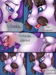  2018 absurd_res age_difference anus blush butt comic daughter dialogue digital_media_(artwork) dock duo english_text equine eyelashes father father_and_daughter female feral friendship_is_magic hair hi_res horn incest looking_back magnum_(mlp) male male/female male_penetrating mammal my_little_pony open_mouth parent penetration penis pussy rarity_(mlp) sex text tongue tongue_out toodledipsy unicorn vaginal vaginal_penetration young 