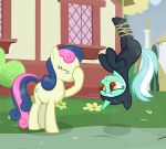  2018 amber_eyes annoyed blush bonbon_(mlp) building clothed clothing cute cutie_mark duo earth_pony equine eyelashes eyes_closed facepalm female feral flower friendship_is_magic green_hair grin hair hi_res hooves horn horse house lyra_heartstrings_(mlp) mammal multicolored_hair my_little_pony nude outside plant pony rope shadow shutterflyeqd signature skinsuit smile spy standing stuck teeth text tight_clothing town two_tone_hair unicorn upside_down url 