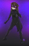  2018 anthro beckoning bodysuit breasts clothed clothing culixcupric digital_drawing_(artwork) digital_media_(artwork) eyewear female glasses hair hypnosis looking_at_viewer mammal mind_control mustelid otter rubber rubber_suit seductive shiny simple_background skinsuit smile solo spiral_eyes spirals tight_clothing 